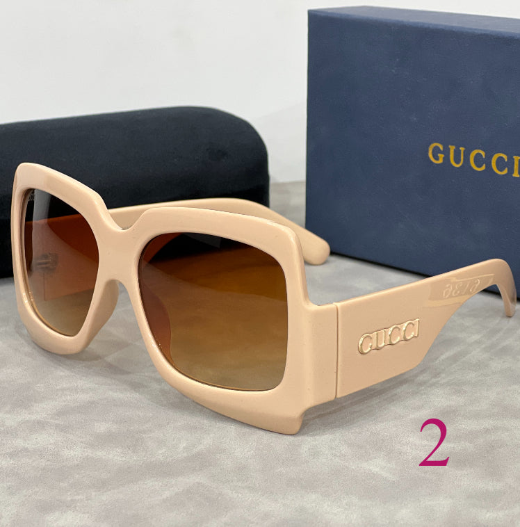 Gafas de sol de mariposa extragrandes con patillas anchas con logotipo