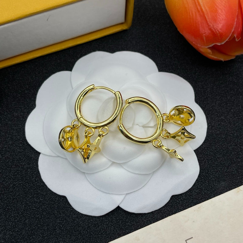 Polished Charm Hoop Earrings
