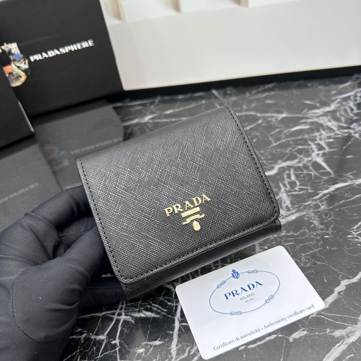 Triangle Emblem Long Flap Wallet 031