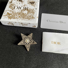 Star Brooch with Stone Accents