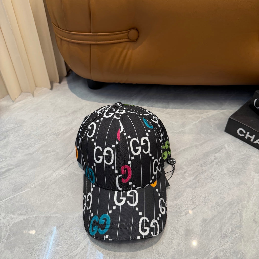 Colorful Outline Monogram Baseball Cap