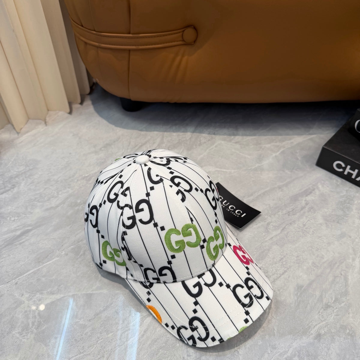 Colorful Outline Monogram Baseball Cap