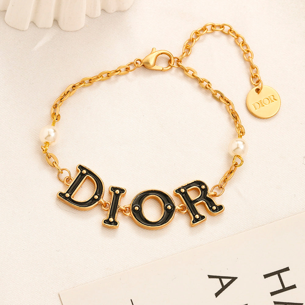 Alloy Colorful Lettering Bracelet & Necklace - Individual or Set