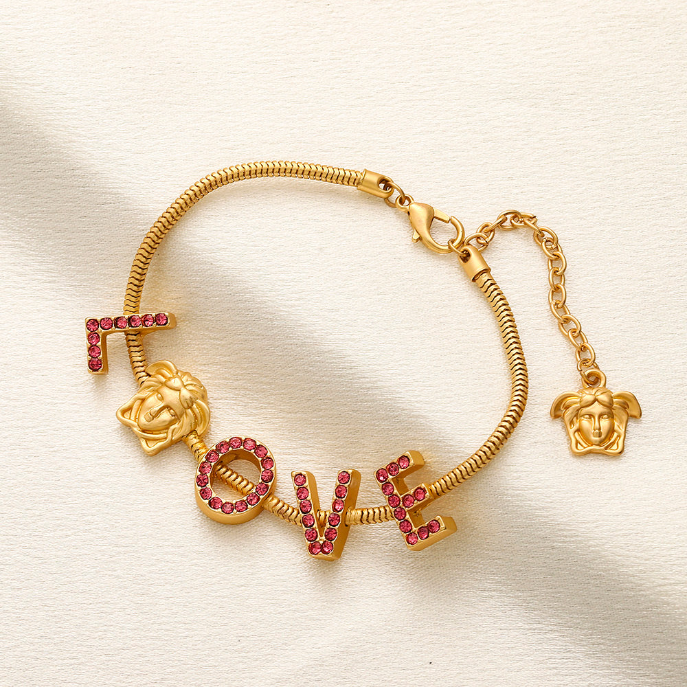 304 Stainless Steel Heart & Letter Charm Bracelet & Necklace - Individual or Set