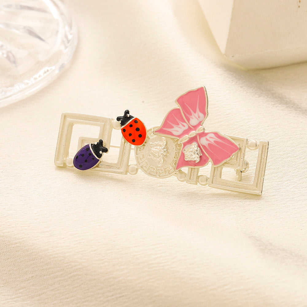 Bow & Colorful Charm Bar Brooch