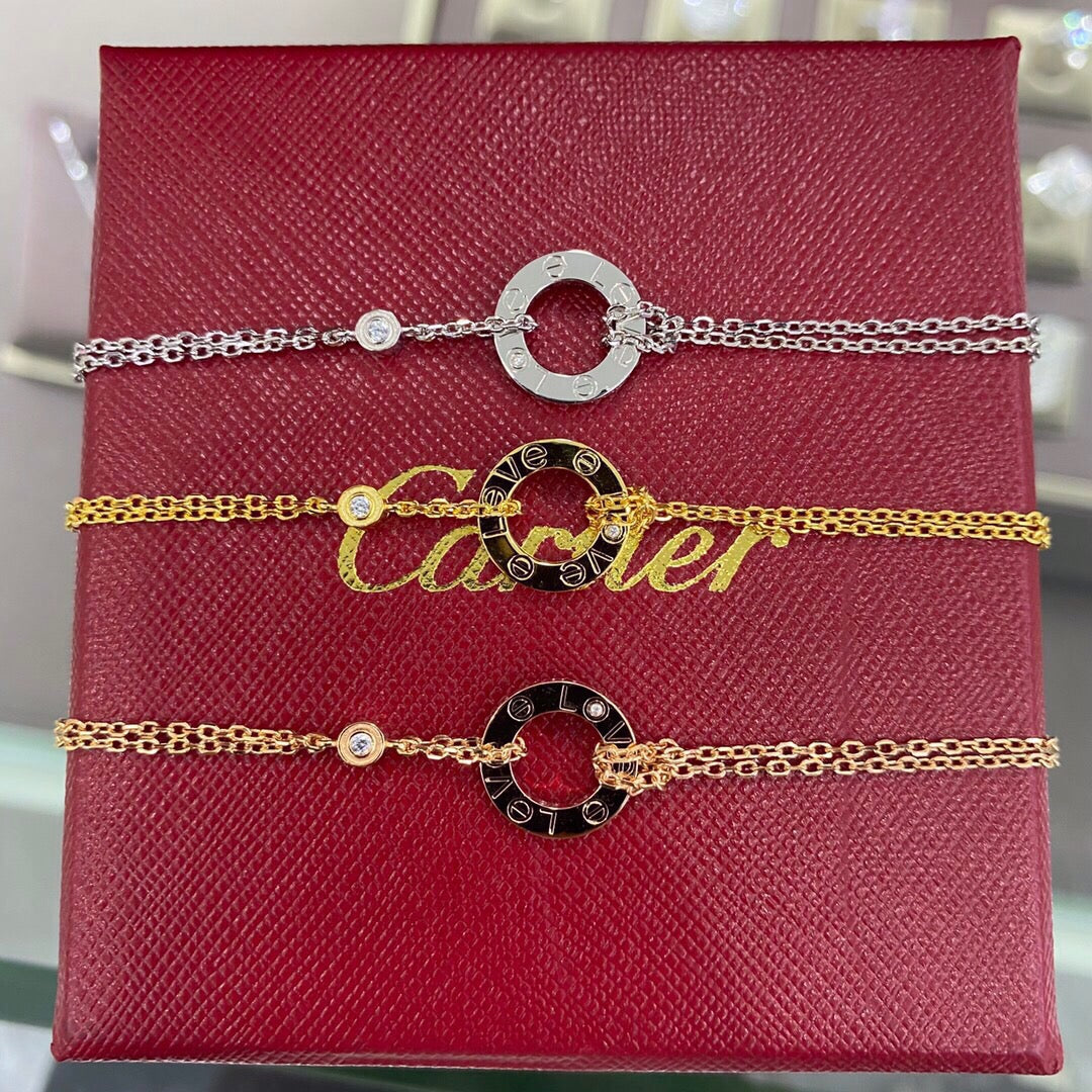 Bracelet chaîne à maillons ovales avec maillon central