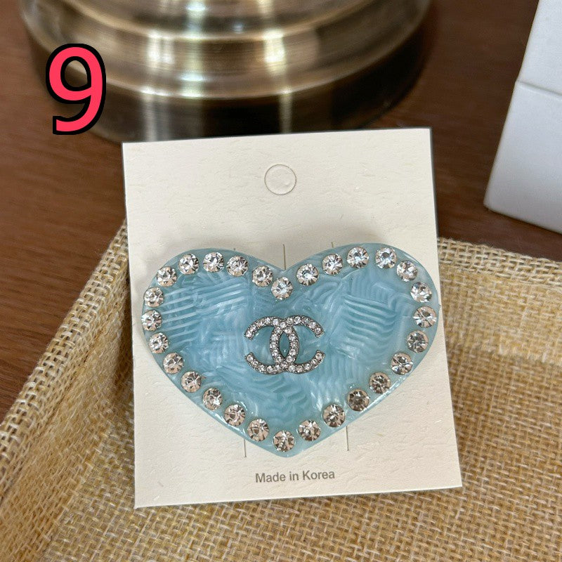Decorative Hair Clip - Bow, Plaid and Emblem Options