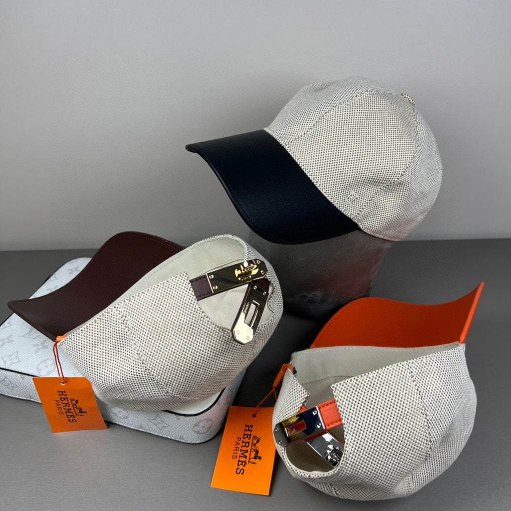 Contrast Brim H-Motif Baseball Cap