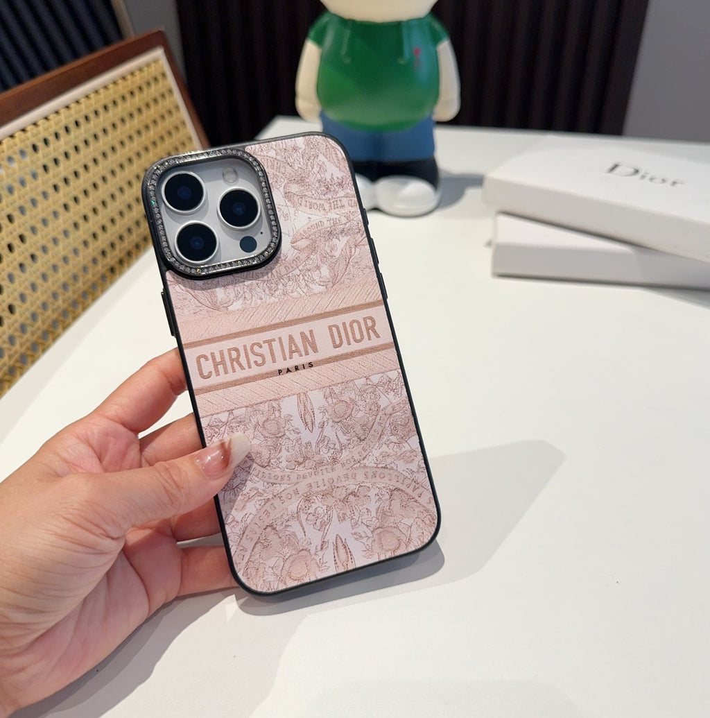 Scenic Print Phone Case with Lettered Band