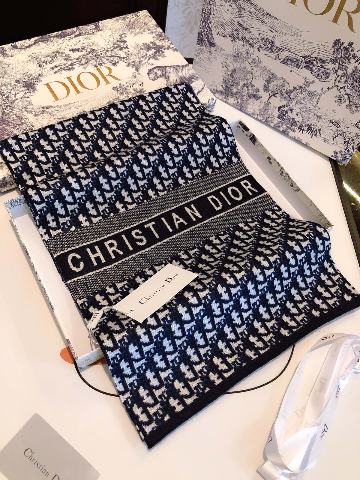 Monogram & Scenic Print Scarf - Style Options