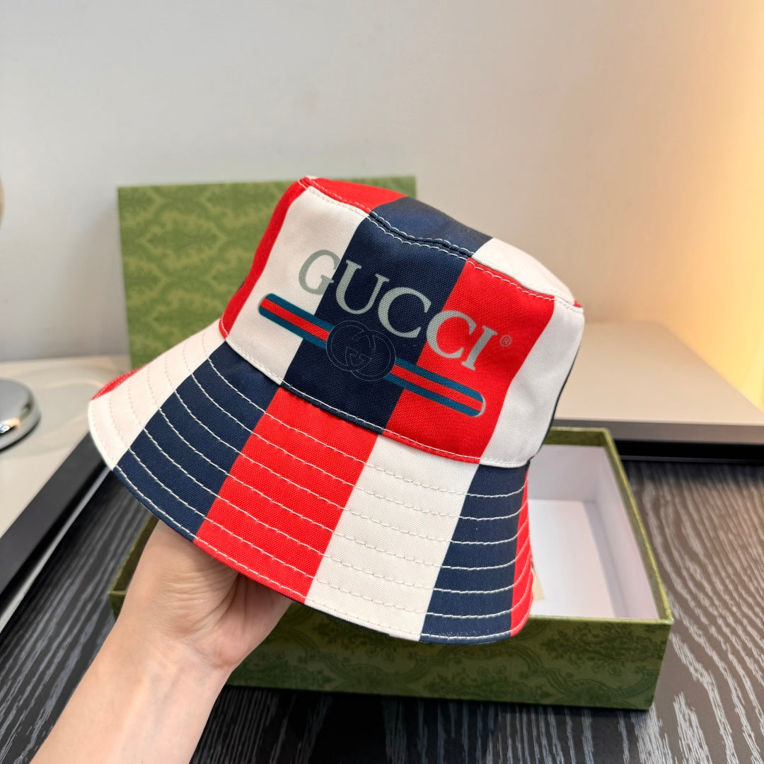 Colorblock Lettered Bucket Hat