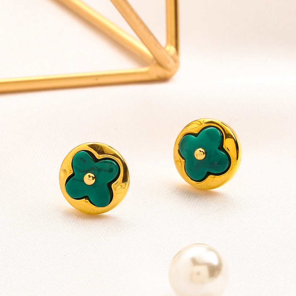 304 Stainless Steel Flower Motif Earrings, Bracelet & Necklace Collection