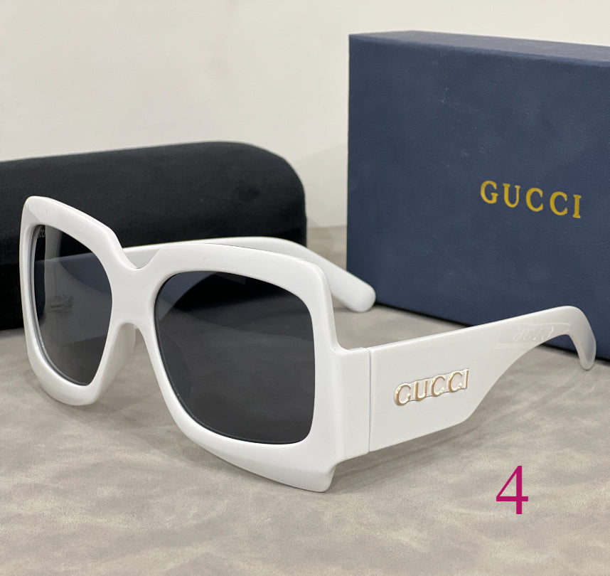 Gafas de sol de mariposa extragrandes con patillas anchas con logotipo