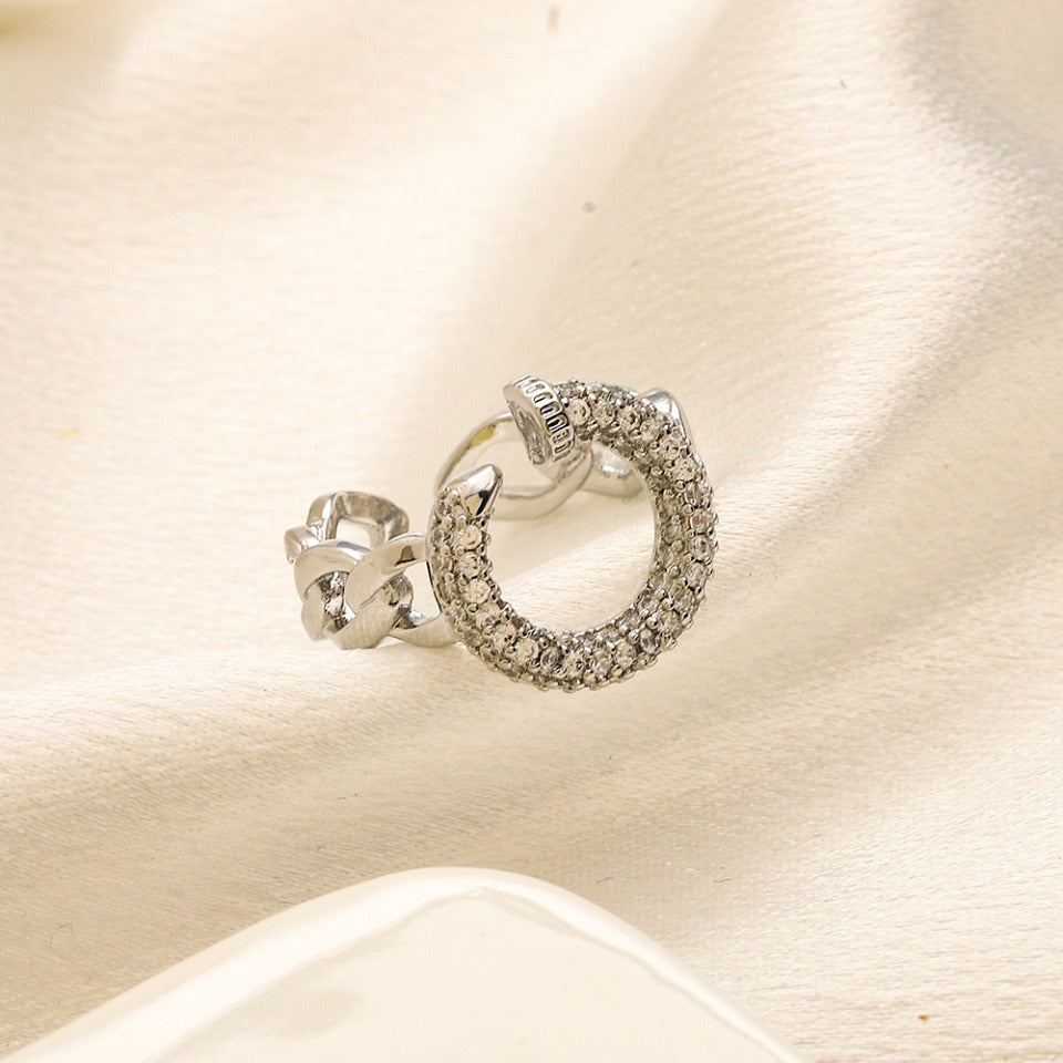 Pave Panther Wrap Ring with Open Center