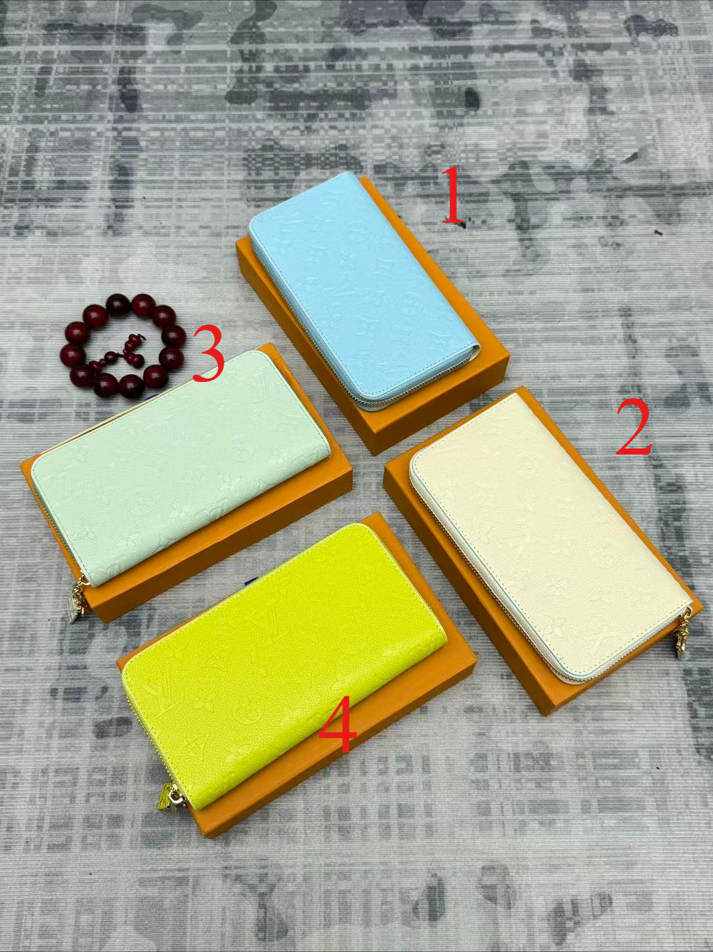 Pastel Zip-Around Long Wallet 037