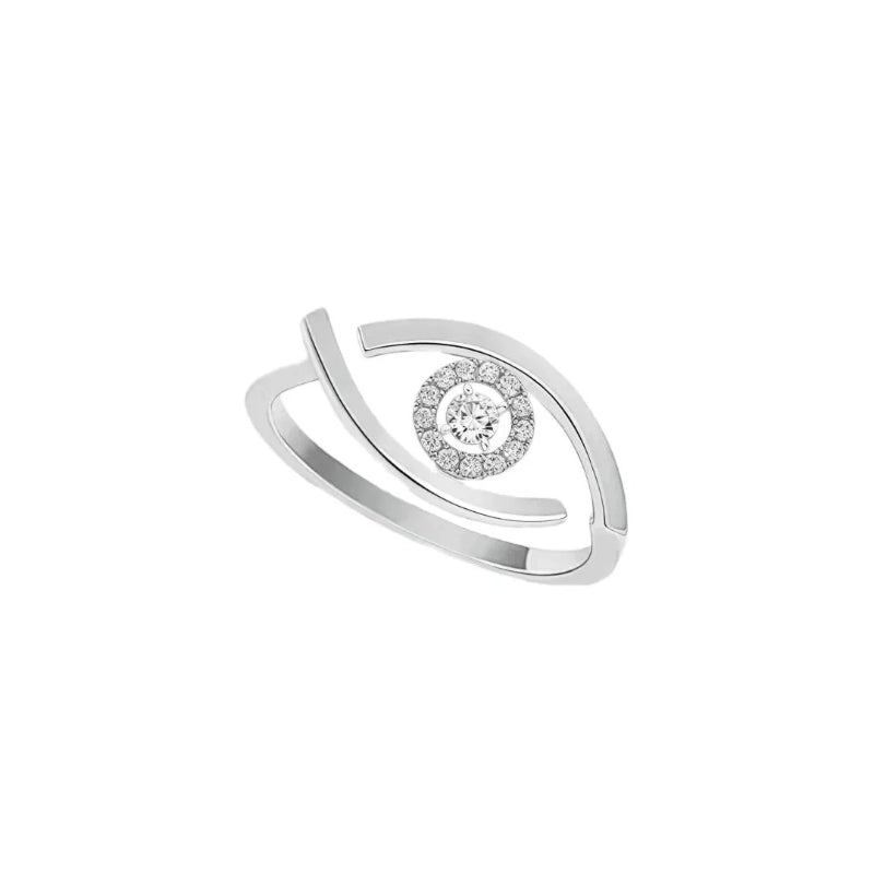 Spiral Ring with Round Stone Detail