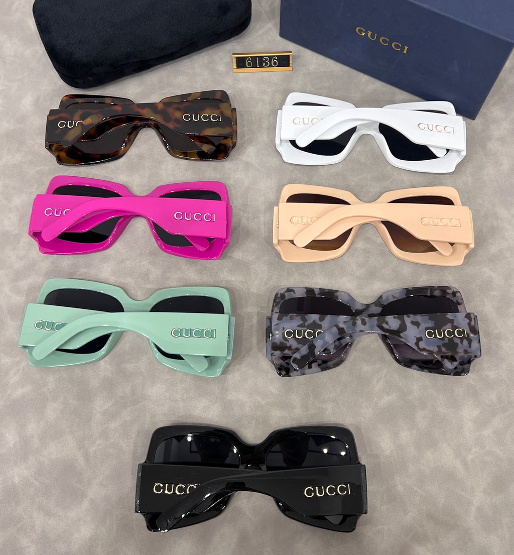 Gafas de sol de mariposa extragrandes con patillas anchas con logotipo