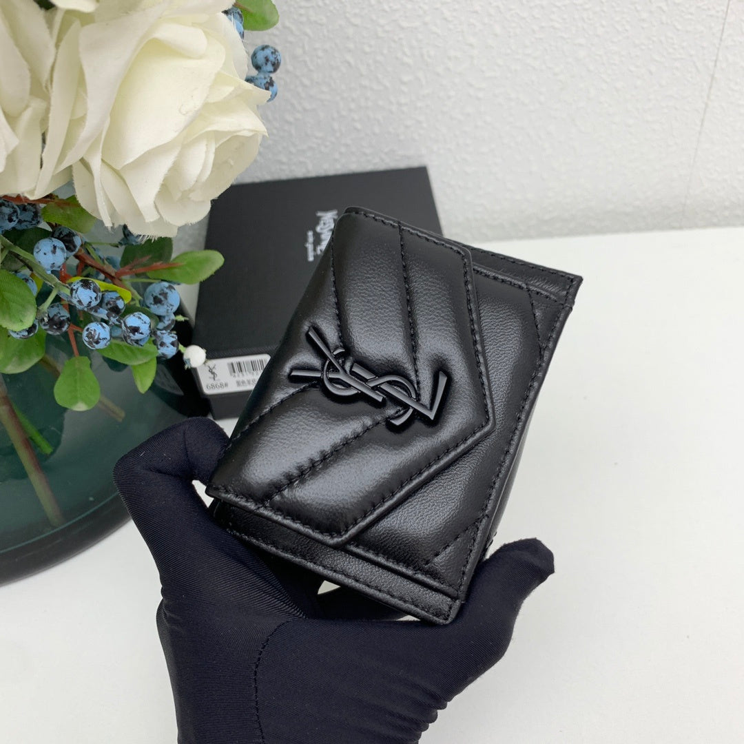 Portefeuille compact effet croco 026