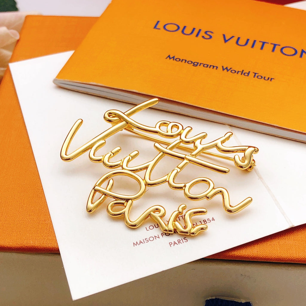 Script Lettering Brooch