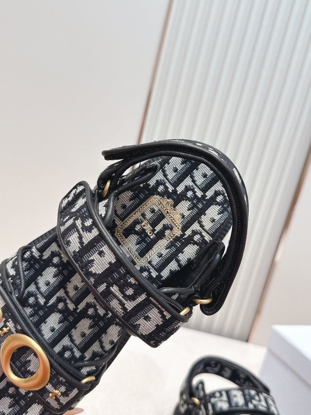 Double-Strap Platform Sandals with Ankle Strap