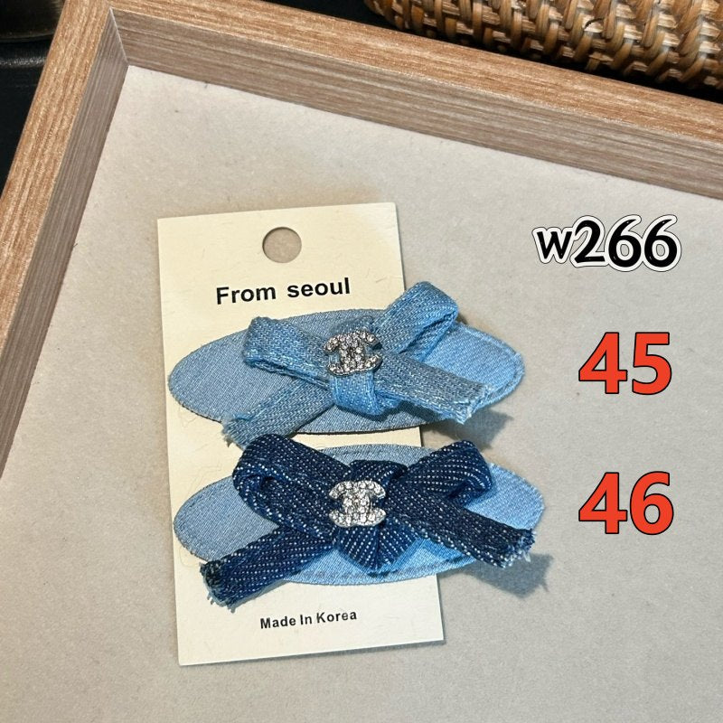 Decorative Hair Clip - Bow, Plaid and Emblem Options