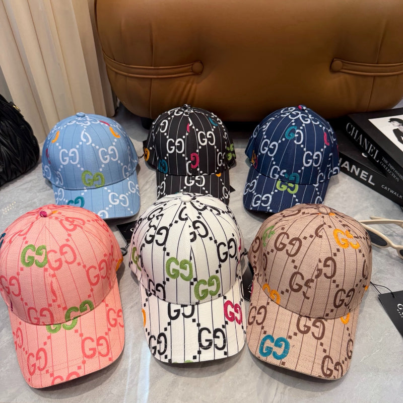 Colorful Outline Monogram Baseball Cap