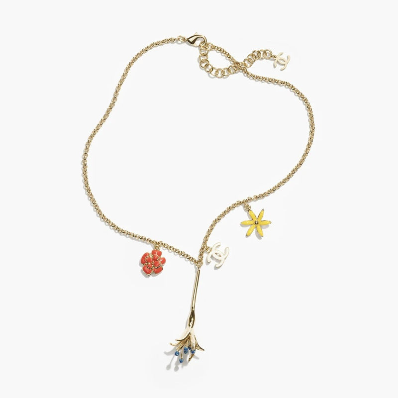 Botanical Charm Y-Drop Necklace