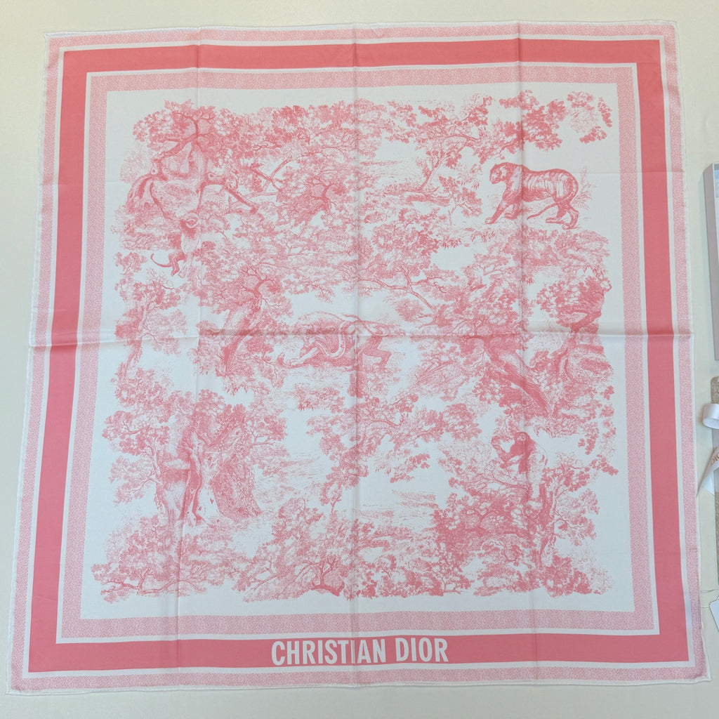 Foulard carré à imprimé paysage color block – 90 x 90 cm
