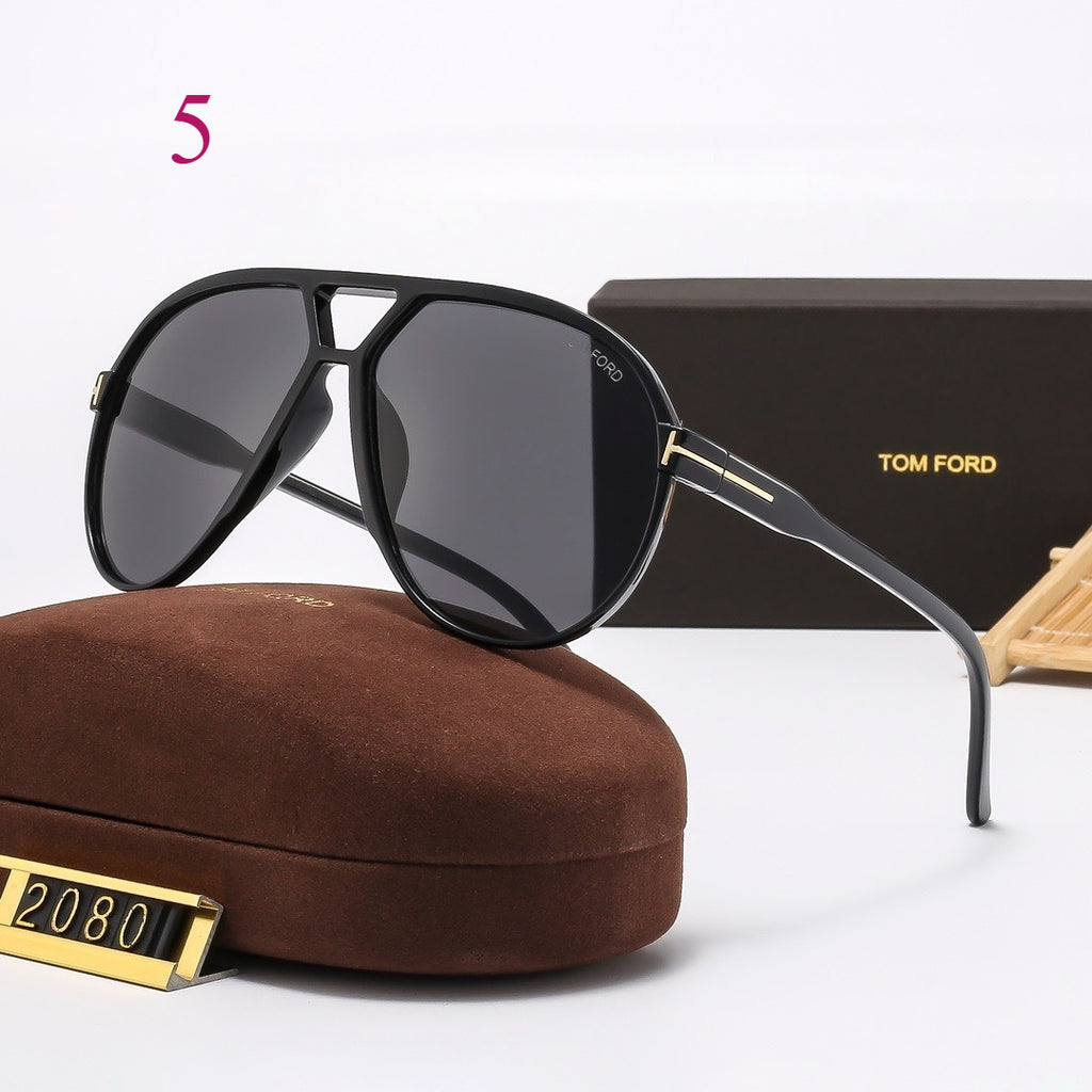 Bold Double-Bridge Aviator Sunglasses