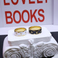 Black & White Monogram Band Ring - Sizes 6–11