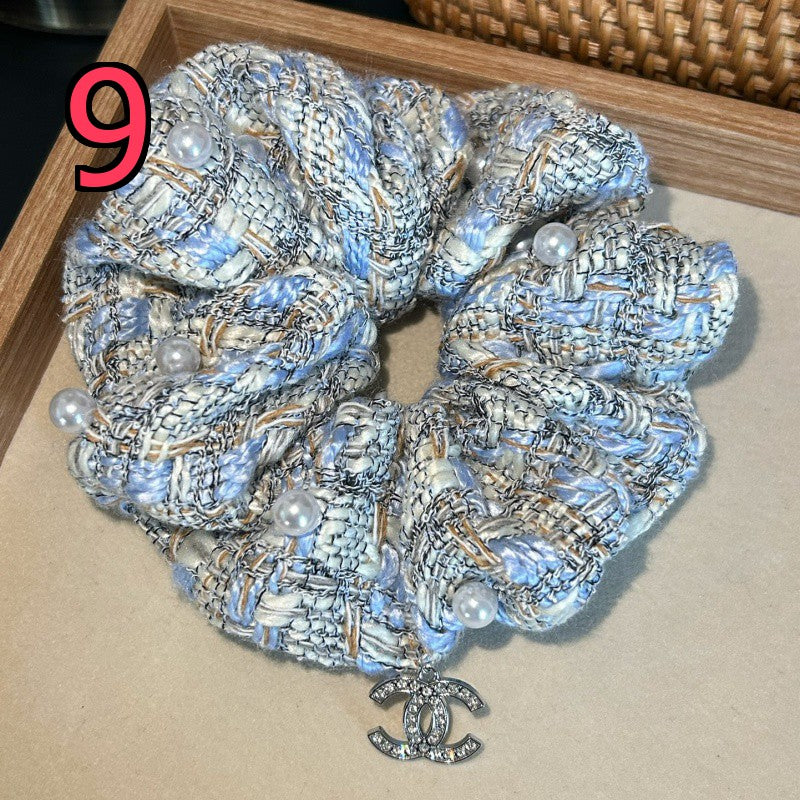 Decorative Scrunchie - Bow and Bead-Accent Options