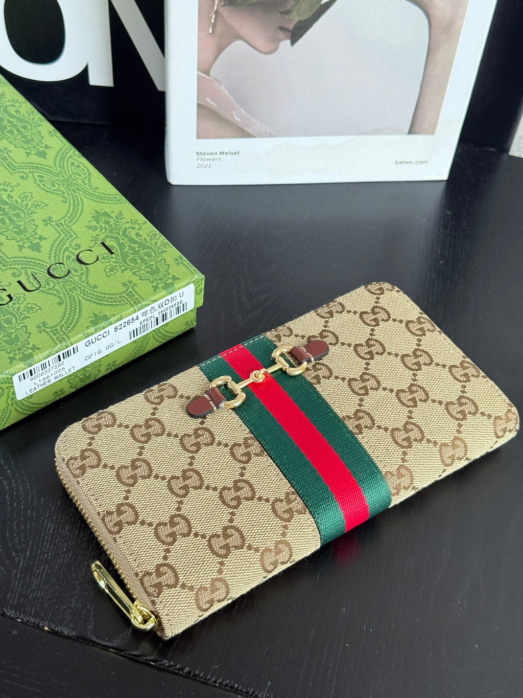 Cartera larga Monogram Stripe 010