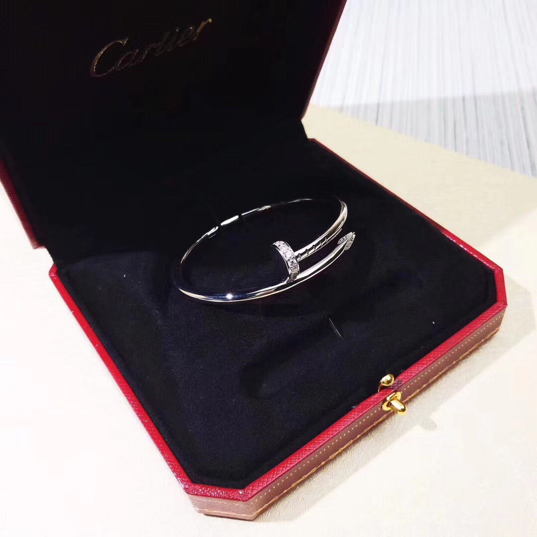 Polished Nail Bangle Bracelet