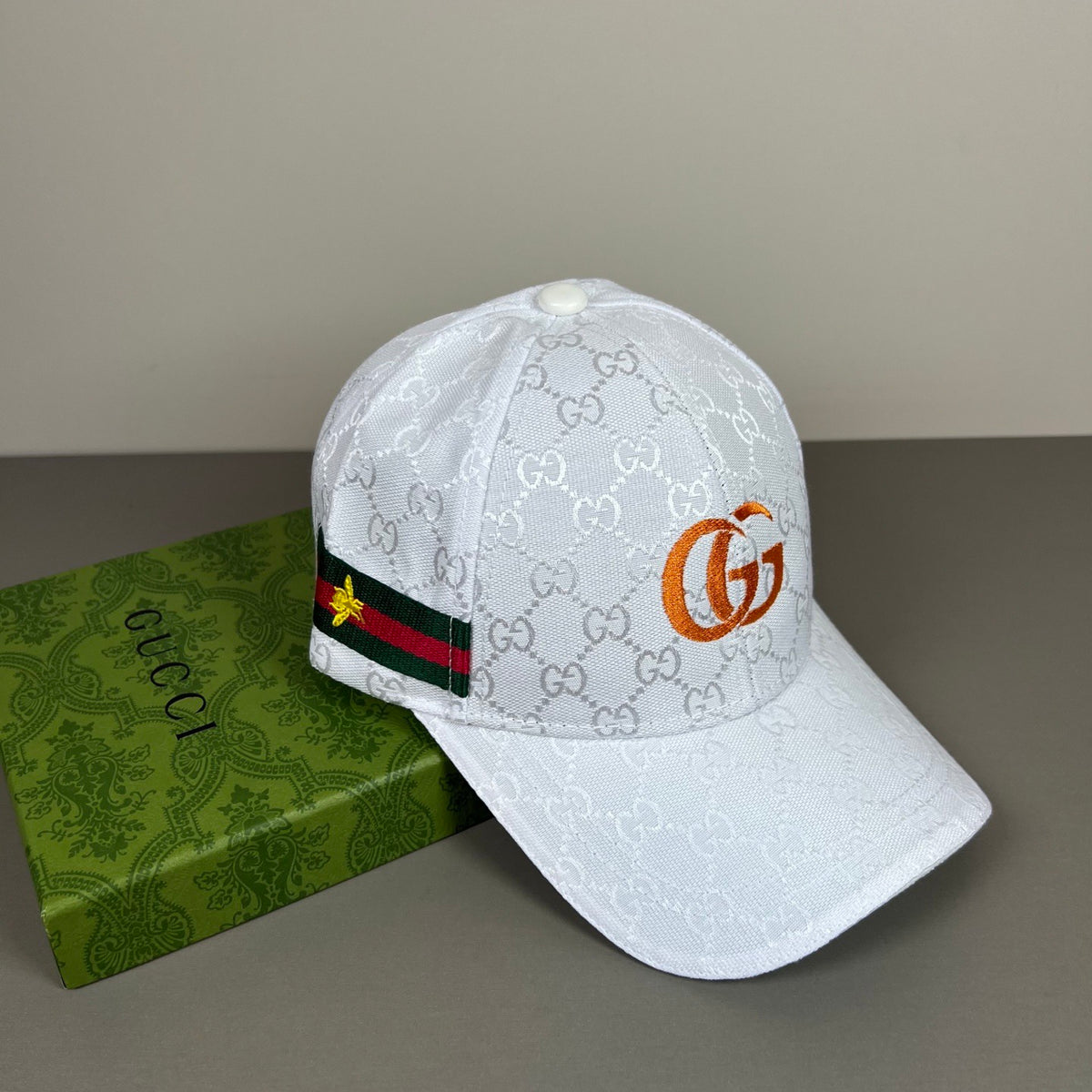 Small Monogram Baseball Cap with Embroidered Emblem