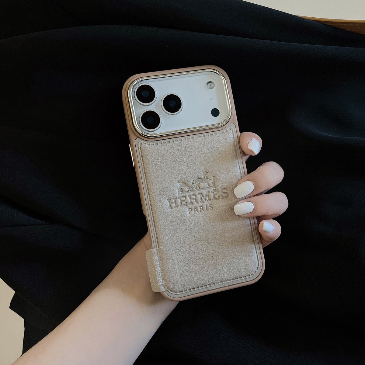 Lettered Phone Case with Snap Hand Strap