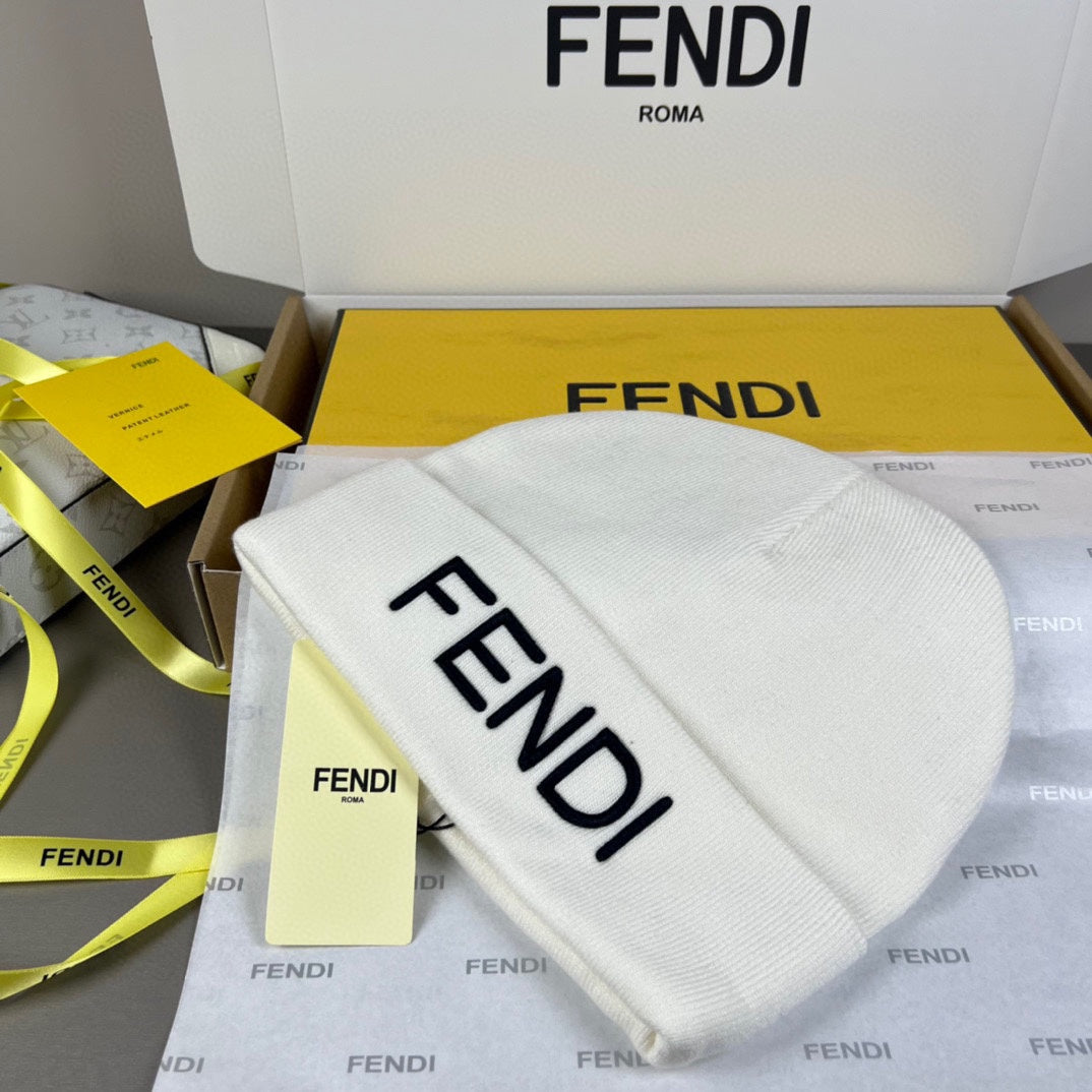 Cuffed Knit Beanie with Bold Lettering