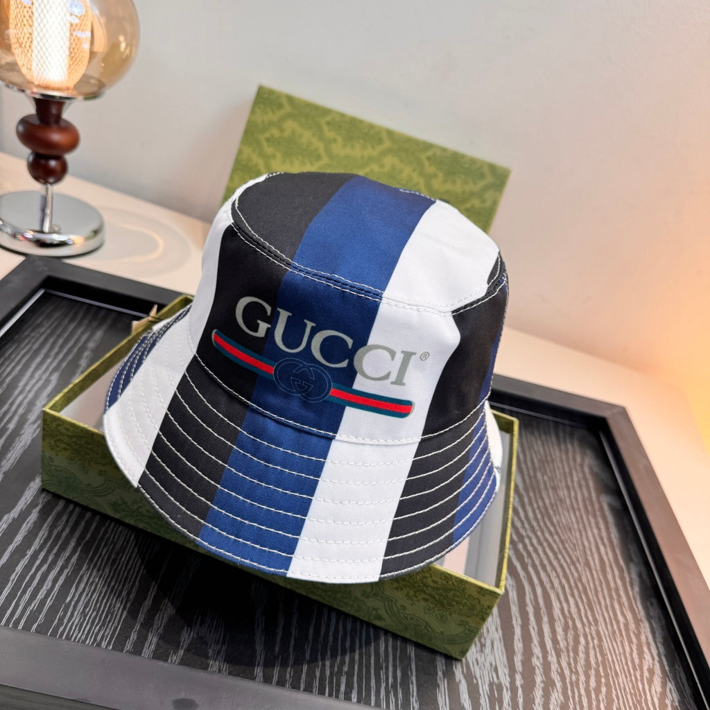 Colorblock Lettered Bucket Hat