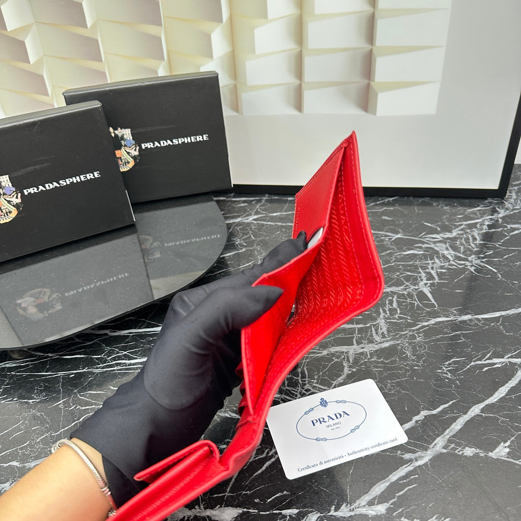 Cartera de solapa larga con emblema triangular 031
