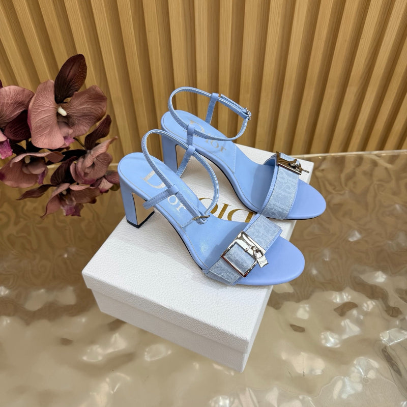 Ankle-Strap Block Heel Sandals