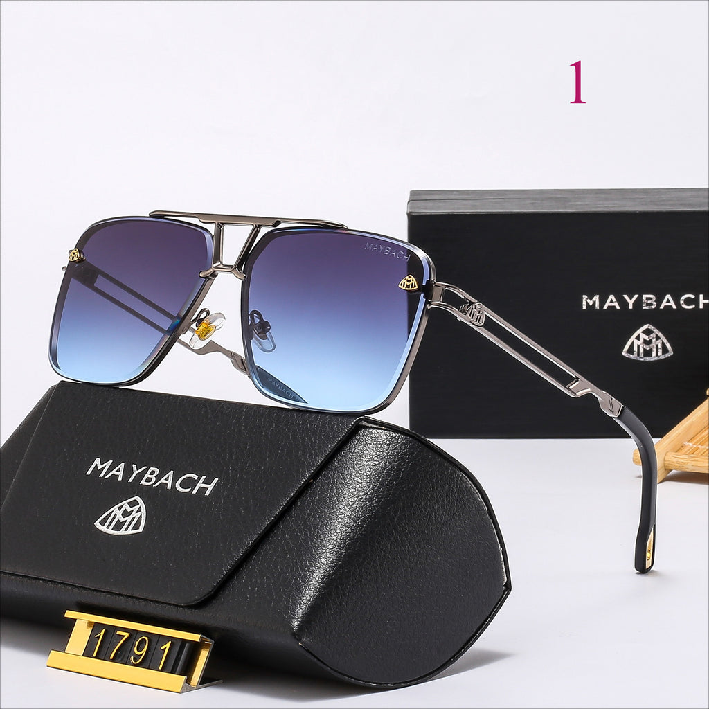 Gafas de sol geométricas estilo aviador con patillas metálicas troqueladas