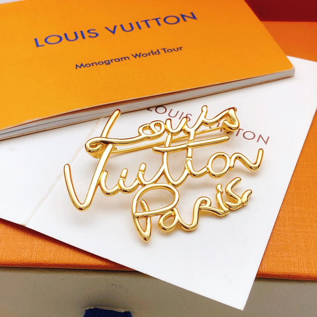 Script Lettering Brooch
