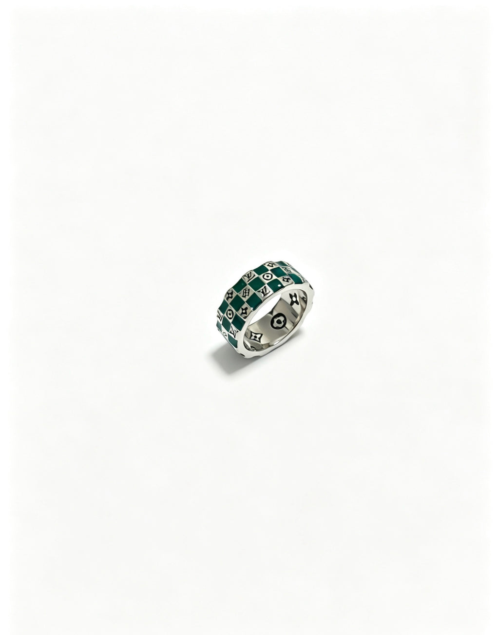 Checkerboard Band Ring - Sizes 6–11