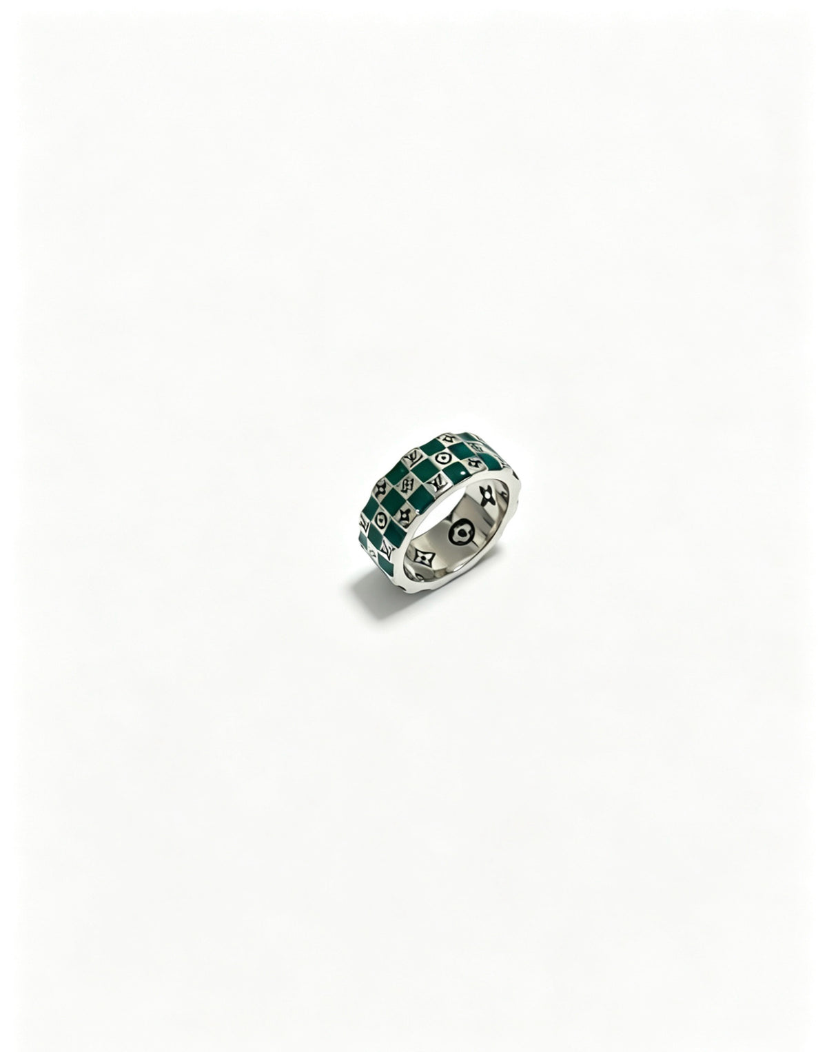 Checkerboard Band Ring - Sizes 6–11