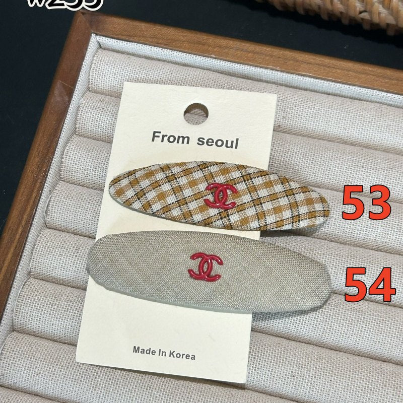 Decorative Hair Clip - Bow, Plaid and Emblem Options