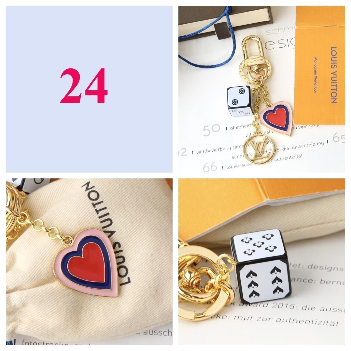 Handbag & Letter Charm Keychain - Style Options