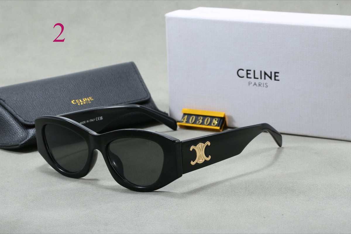 Cat Eye Sunglasses with Wide Temples