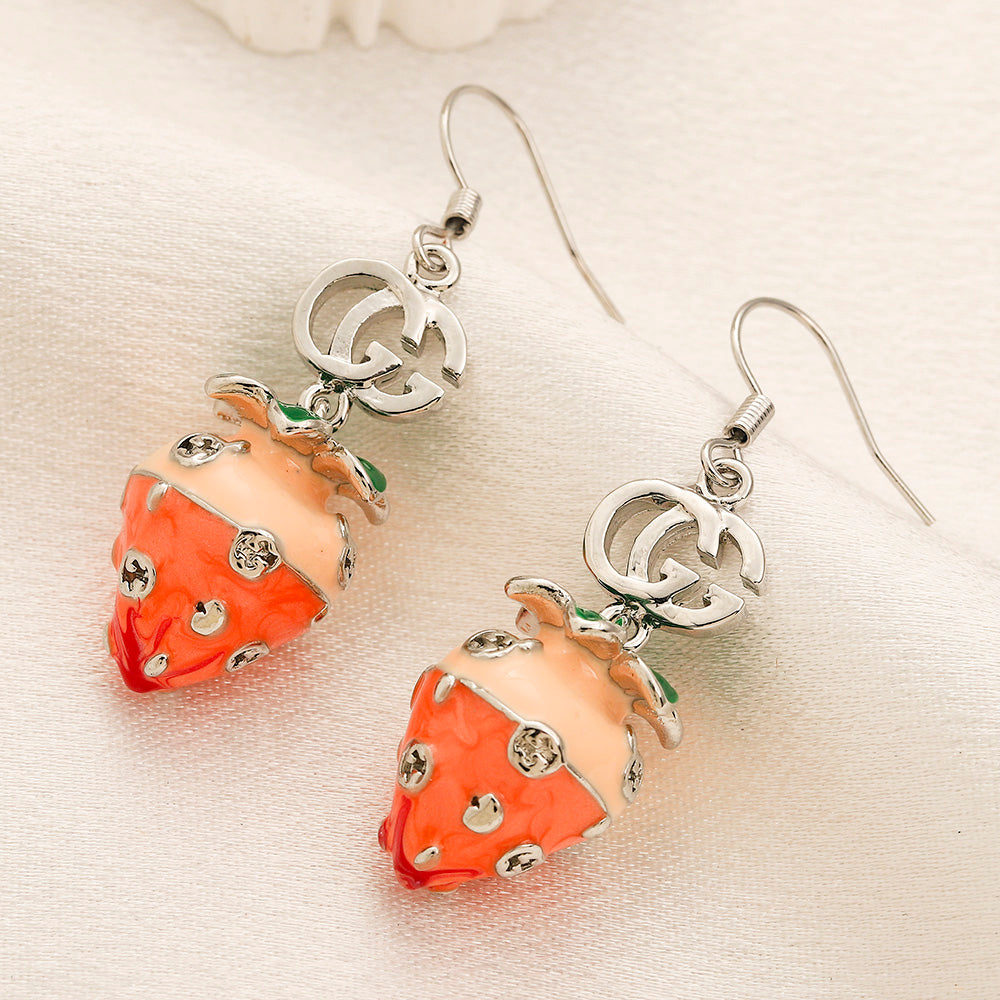 304 Stainless Steel Strawberry Earrings, Bracelet & Necklace Collection
