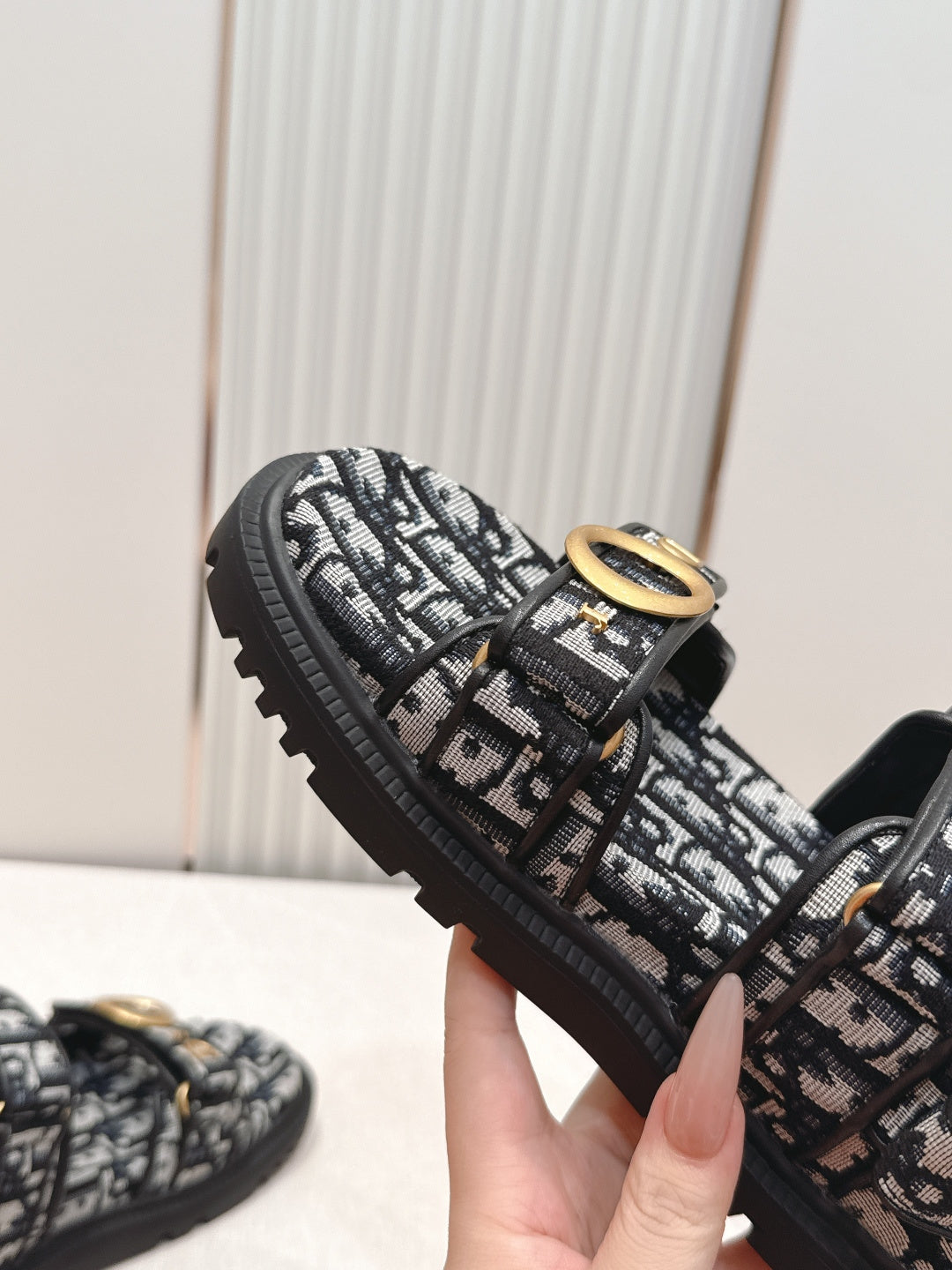 Double-Strap Platform Sandals with Ankle Strap