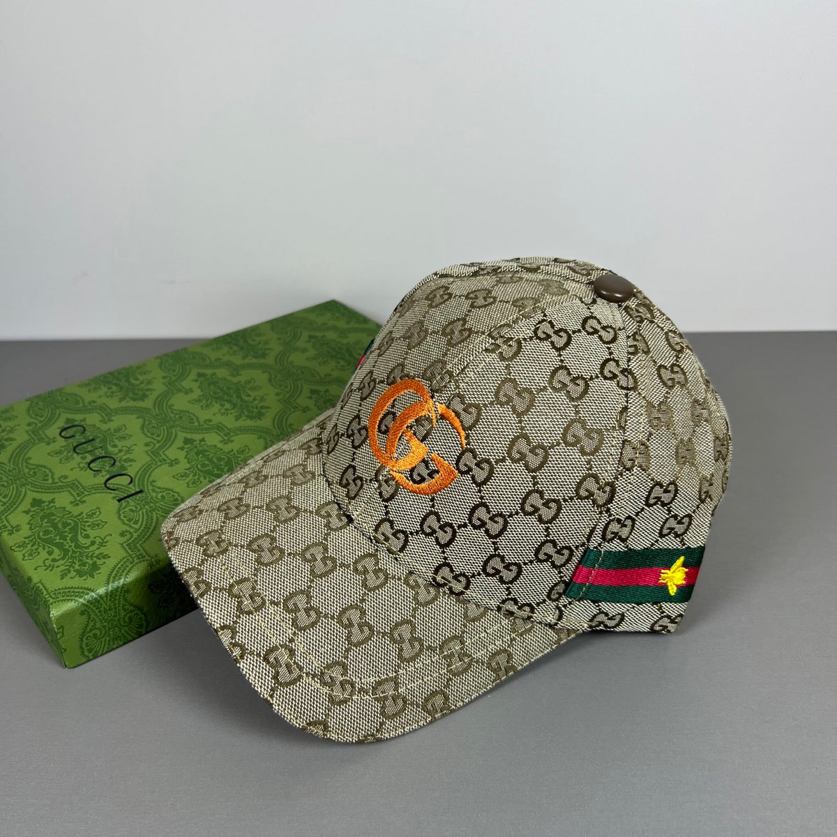 Small Monogram Baseball Cap with Embroidered Emblem