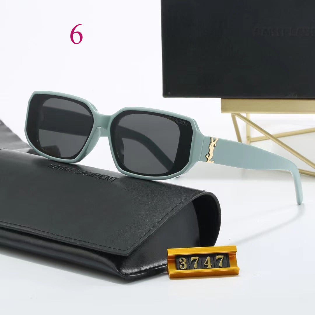 Rounded Rectangular Sunglasses with Thick Full Frames